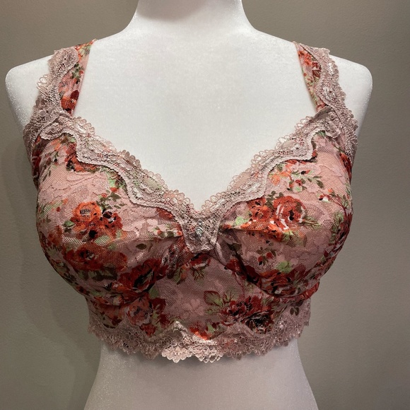 Y2K Japanese Floral Lace Bralette EUC - Picture 4 of 15